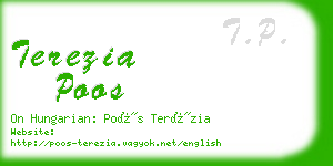 terezia poos business card