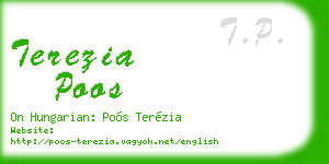 terezia poos business card